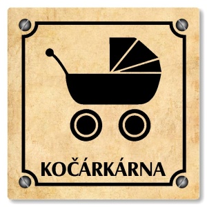 Kočárkárna, 80x80mm, pergamen, Kansas